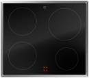 V-ZUG Kochfeld CookTop V400 E604 (3116500000), Breite: 60 cm, BlackDesign, Chromstahl-Rahmen, Externe Bedienung, 