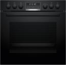 HEB578BB3, Bosch Serie 6, Einbau-Herd mit Backwagen, 60 x 60 cm, mit Pyrolyse, Schwarz, A+