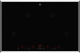 V-ZUG Induktion Kochfeld CookTop V4000 I804, (3111200001), Breite 80cm, BlackDesign, OptiLink, Slider-Bedienung, Standardrahmen Chrom