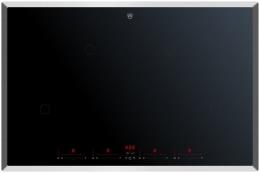V-ZUG Induktion Kochfeld CookTop V4000 I804, (3111200002), Breite 80cm, BlackDesign, OptiLink, Slider-Bedienung, Standardrahmen Chrom, OptiGlass