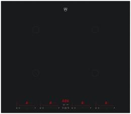V-ZUG Induktion Kochfeld CookTop V4000 I604, (3111500006), Breite 60cm, BlackDesign, OptiLink, Slider-Bedienung, DualDesign, OptiGlass