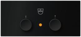 V-ZUG Bedienrechaud ER202, (3300900210), Breite 27,5 cm, Design Nero, Drehschalter für 2 Kochzonen