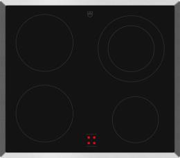 V-ZUG Kochfeld CookTop V400, (3111900001), Breite 60cm, BlackDesign, Externe Bedienung, Kochzonen: 4, Standardrahmen Chrom