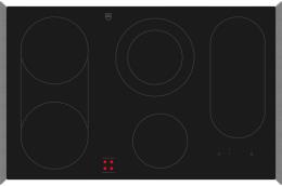 V-ZUG Kochfeld CookTop V600, (3112000001), Breite 80cm, BlackDesign, Externe Bedienung, Kochzonen: 4, Standardrahmen Chrom