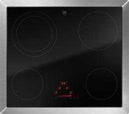 V-ZUG Kochfeld CookTop V4000 A604, (3115100002) Breite 60cm, BlackDesign, Einfach-Slider, Kochzonen: 4, Übermassrahmen