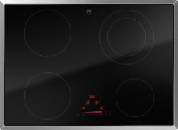 V-ZUG Kochfeld CookTop V4000 A704, (3115200000) Breite 70cm, BlackDesign, Einfach-Slider, Kochzonen: 4, Chromstahl-Rahmen