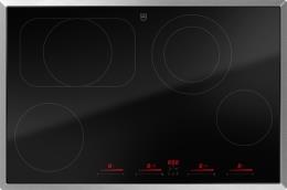 V-ZUG Kochfeld CookTop V6000 A804B, (3115300000) Breite 80cm, BlackDesign, Multi-Slider/Direktwahl, Kochzonen: 4, Chromstahl-Rahmen