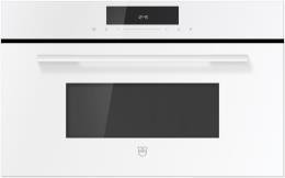 V-ZUG Mikrowelle Miwell V600 38C, (2402000001), Breite 55cm, Höhe 38.1cm, Glas Weiss, Griff: Weiss, Sensortasten und Einfach-Slider, wird ohne Montagematerial Nr. 1158634 geliefert