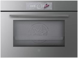 V-ZUG Steamer CombiSteamer V6000 45M PowerSteam, (2304100004), Mikrowelle, Breite 60cm, Höhe 45cm, Spiegelglas Platinum, Touchscreen mit CircleSlider, V-ZUG-Home