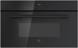 V-ZUG Mikrowelle Miwell V600 38C, (2402000000), Breite 55cm, Höhe 38.1cm, Glas Nero, Griff: Nero, Sensortasten und Einfach-Slider, wird ohne Montagematerial Nr. 1158634 geliefert