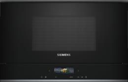 BE732L1B1C, Siemens Einbau-Mikrowelle, iQ700, 60cm, Höhe 38cm, Schwarz, Türanschlag links