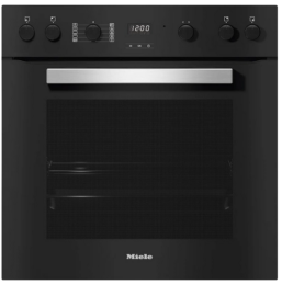 H 2456-60 E SW (12395170), MIELE Einbau Herd, 60cm, PerfectClean, Obsidianschwarz, A+
