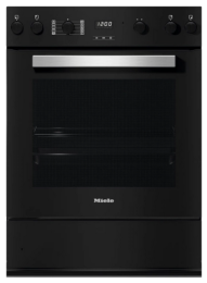 H 2456-55 E SW (12395250), MIELE Einbau Herd, 55cm, PerfectClean, Obsidianschwarz, A+