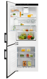 EK276BNLSW (933034749), Electrolux Kühl-Gefrierkombination, Breite 55cm, Höhe 152.3cm, Dekoriert Schwarz, Links, No Frost, D
