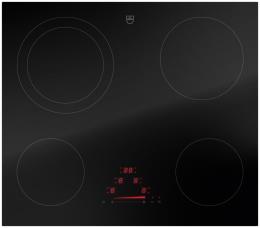 V-ZUG Kochfeld CookTop V4000 A604 (3117200002), Breite: 60 cm, BlackDesign, DualDesign, Einfach-Slider, 