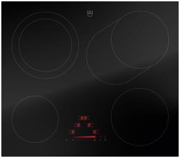 V-ZUG Kochfeld CookTop V4000 A604B (3117100001), Breite: 60 cm, BlackDesign, DualDesign, Einfach-Slider, Slider-Bedienung, 