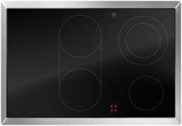 V-ZUG Kochfeld CookTop V600 E804 (3116100001), Breite: 80 cm, BlackDesign, Übermassrahmen, Externe Bedienung, 