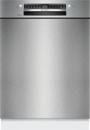 SMU4ECS28E, Bosch Serie 4, Unterbau-Geschirrspüler, Gebürsteter Stahl, 60 cm, Edelstahl, Inkl. Front mit Blende H 72.0 cm, A