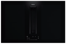 KMDA 7676-1 FL BlackPerfection (12970570), MIELE Induktionskochfeld 80cm, mit integriertem Tischlüfter, A+