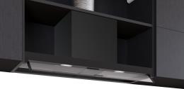 LJ95BCC60C, Siemens iQ300, Integrierte Designhaube, 90 cm, Klarglas, Mattschwarz, B