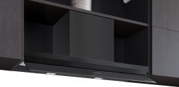 LJ97BDP60, Siemens iQ500, Integrierte Designhaube, 90 cm, Klarglas schwarz bedruckt, Mattschwarz, A+
